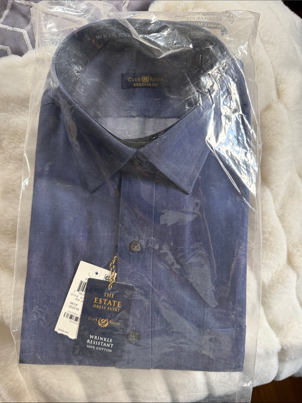 Club Room Navy Blue Dress Shirt - The Estate